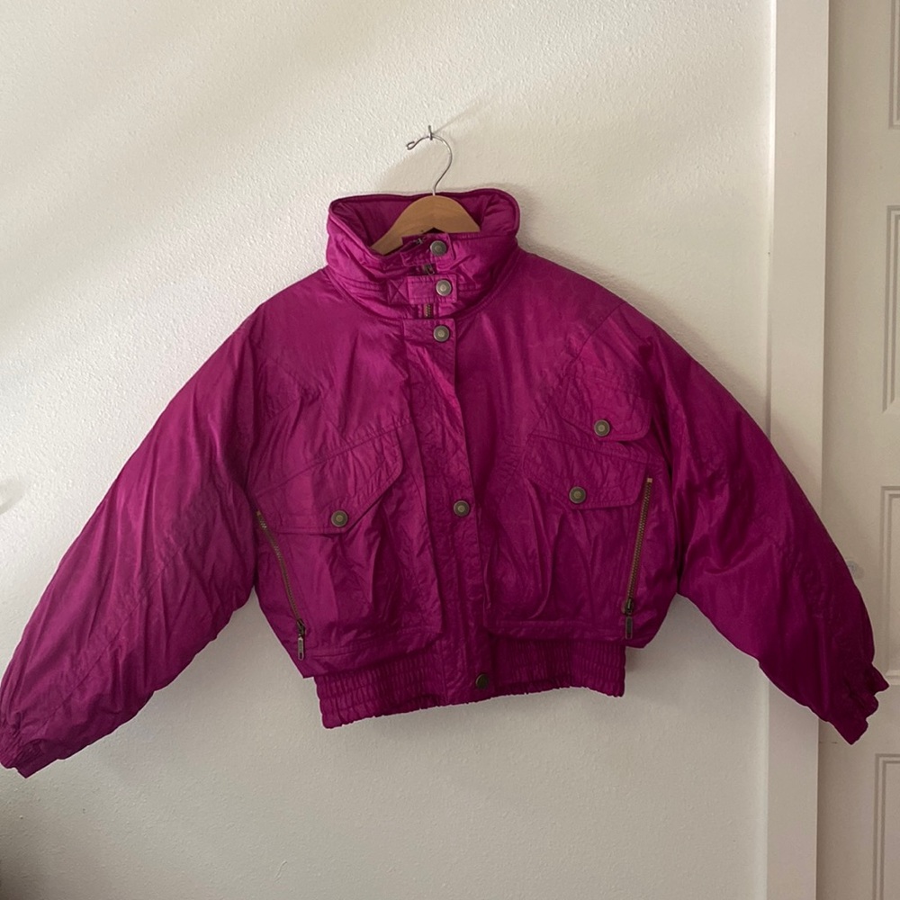 Vintage puffer ski crop jacket 80’s 90’s streetwear
